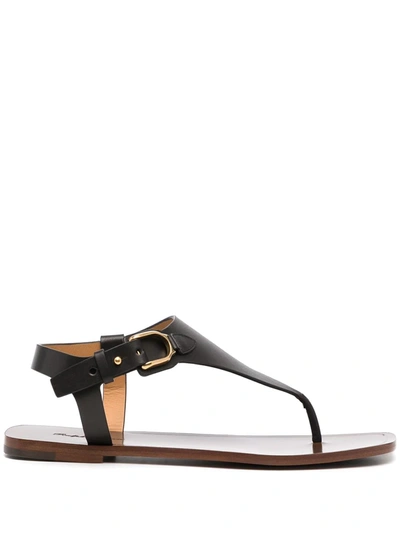 Ralph Lauren Delancie Sandals In Black