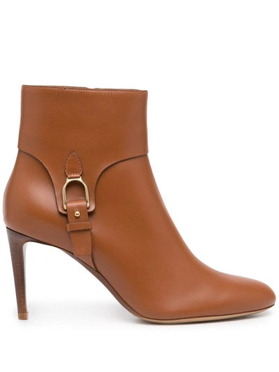Ralph Lauren Reida Ankle-length Boots In Brown
