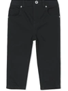 Burberry Logo Appliqué Japanese Jeans In Black