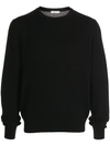 The Row Crew Neck Cashmere Sweater In Black