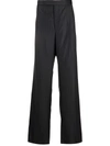 THOM BROWNE PINSTRIPE WIDE-LEG TAILORED TROUSERS