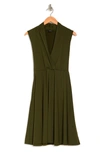 Love By Design Prescott Sleeveless Wrap Dress In Olive