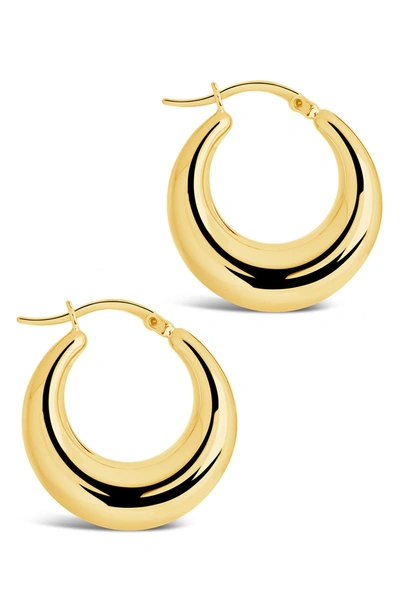 Sterling Forever 14k Gold Vermeil Graduated Tube Hoop Earrings