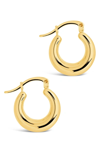 Sterling Forever Graduated Tube Hoop Earrings In Gold