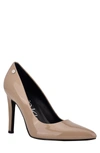 Calvin Klein Brady Pump In Taupe Patent