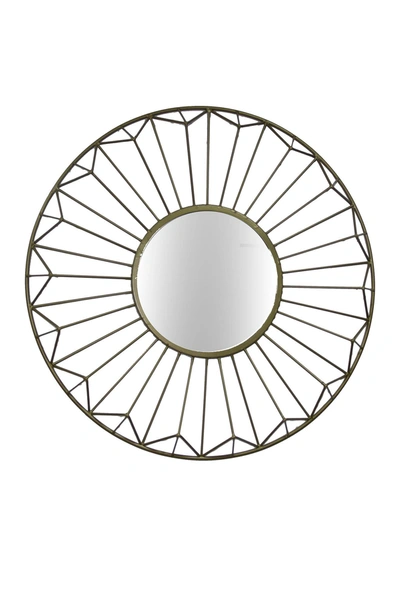 Nobia Circular Decorative Mirror In Gold