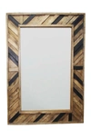 NOBIA WOODEN PATTERN RECTANGULAR MIRROR