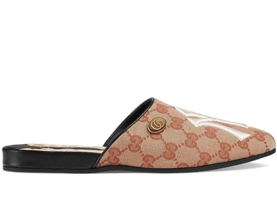 Gucci X Ny Yankees Gg Slippers Flats Woman - Atterley In Brown
