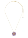 DOLCE & GABBANA SPRING AMETHYST FLORAL CHARM NECKLACE