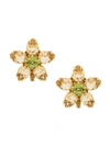 Dolce & Gabbana Spring Earrings In Yellow 18kt Gold With Citrine Flower Motif Gold Female Onesize In Gold