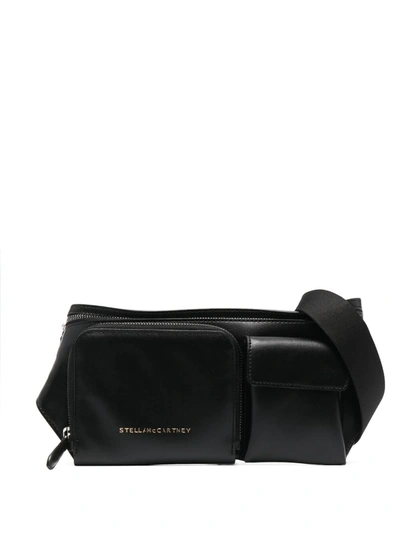 Stella Mccartney Multi-compartment Belt Bag In Black