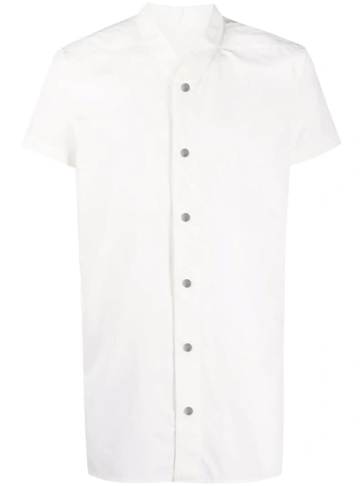 Rick Owens Woven Gold Short-sleeve Shirt In Yellow