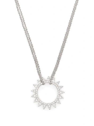 Apm Monaco Soleil Adjustable Pendant Necklace In Silver