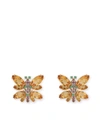 DOLCE & GABBANA 18KT YELLOW GOLD SPRING GEMSTONE CLIP-ON EARRINGS