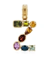 Dolce & Gabbana 18kt Yellow Gold Z Letter Gemstone Pendant In Gold