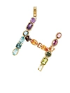 Dolce & Gabbana Charm H Lettering 18-carat Yellow Gold And Multicolored Gems In Gold