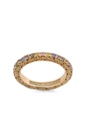 DOLCE & GABBANA 18KT YELLOW GOLD HERITAGE SAPPHIRE BAND RING