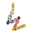 Dolce & Gabbana Charm W Lettering 18-carat Yellow Gold And Multicolored Gems In Gold