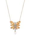 Dolce & Gabbana Sring Necklace In Yellow 18kt Gold With Citrine Butterfly Gold Female Onesize In Gold