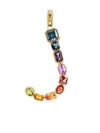 Dolce & Gabbana Charm J Lettering 18-carat Yellow Gold And Multicolored Gems In Gold