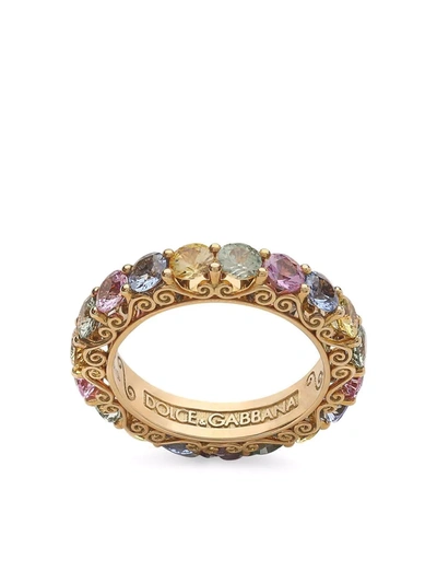 Dolce & Gabbana 18kt Yellow Gold Heritage Sapphire Band Ring