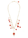 DOLCE & GABBANA 18KT YELLOW GOLD CORAL NECKLACE