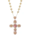 Dolce & Gabbana Pizzo Necklace In Yellow 18kt Gold With Pink Tourmalines Gold Female Onesize In Gold
