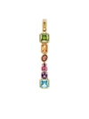 DOLCE & GABBANA 18KT YELLOW GOLD I LETTER GEMSTONE PENDANT