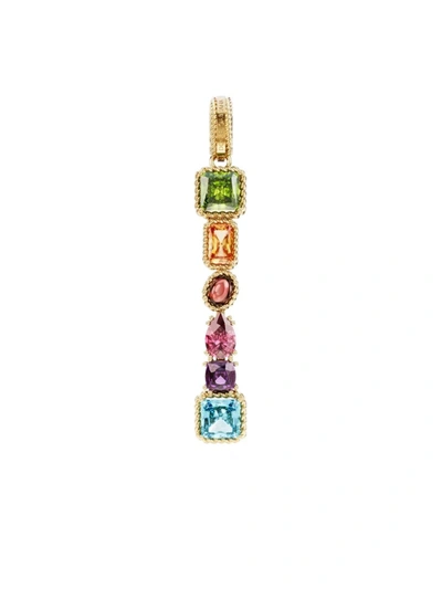 Dolce & Gabbana 18kt Yellow Gold I Letter Gemstone Pendant