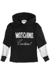 MOSCHINO COUTURE SWEATSHIRT WITH TULLE INSERTS