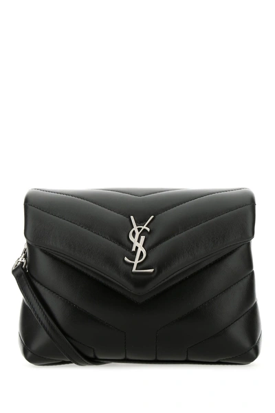 Saint Laurent Black Leather Toy Loulou Crossbody Bag  Nd  Donna Tu