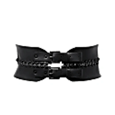 Plik Wide Black Leather Waist Corset Belt-frea