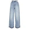 Natasha Zinko Heart-pocket Wide-leg Jeans In Denim