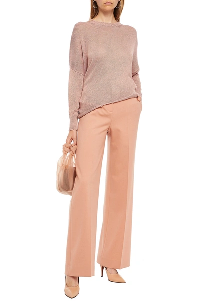 Etro Metallic-trimmed Knitted Jumper In Antique Rose