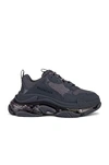 Balenciaga Triple S Clear Sole Sneakers In Ombre Blue