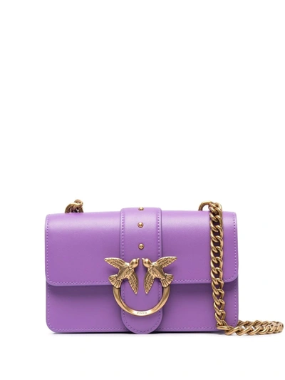 Pinko Mini Love Crossbody Bag In Purple