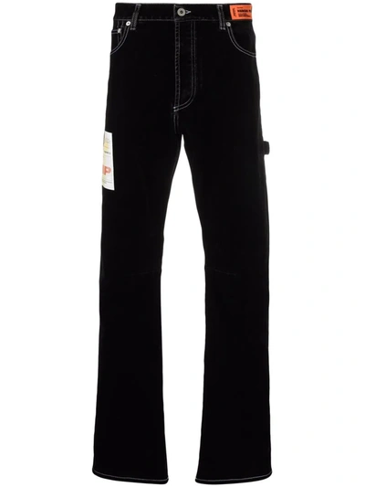 Heron Preston Logo-label Straight Leg Jeans In Black