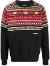 MARCELO BURLON COUNTY OF MILAN FOLK-PATTERN SWEATSHIRT