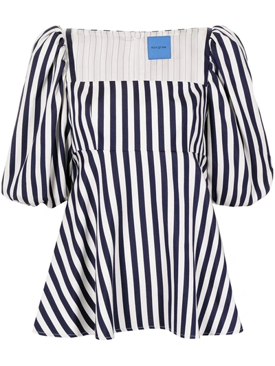 Macgraw Vienna Striped Top In Blue