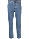 LANVIN MID-RISE CROPPED JEANS