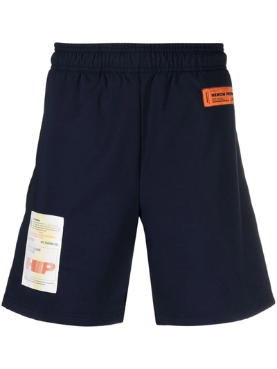 Heron Preston Active Logo-patch Shorts In Blue