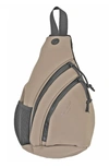 Duchamp Rubberized Sling Bag In Taupe