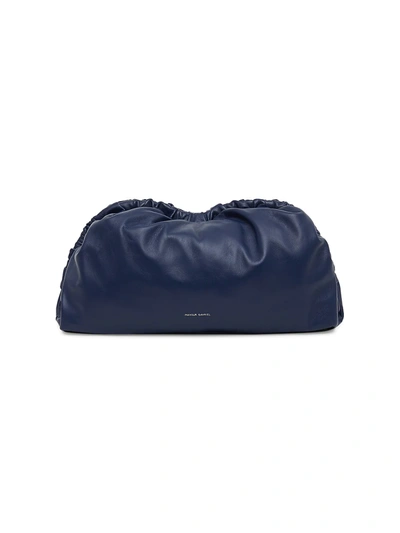 Mansur Gavriel Cloud Leather Clutch In Blue