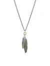 EMANUELE BICOCCHI MEN'S TWIN FEATHER STERLING SILVER PENDENT NECKLACE,400013943871