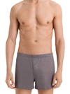 Hanro Cotton Sporty Button Fly Boxers In Cinder Gray