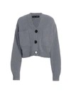 Proenza Schouler Eco Cashmere Cardigan In Grey Melange