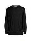 Brunello Cucinelli Wool-cashmere Blend Sweater In Black