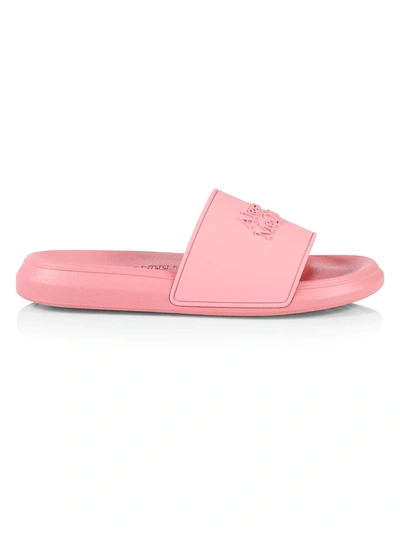 Alexander Mcqueen Embossed Logo Rubber Slide In Multi