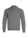 BRUNELLO CUCINELLI MEN'S CASHMERE QUARTER ZIP SWEATER,400014321372