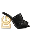 Dolce & Gabbana Dg Interlocking Quilted Leather Sandals In Nero